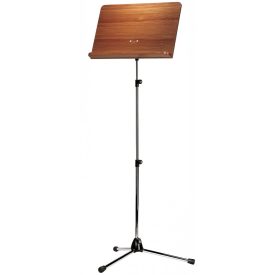   118/4 Orchestra music stand - chrome stand, walnut wooden desk