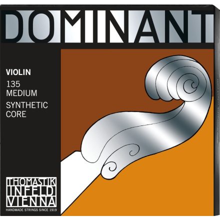 Thomastik Dominant synthetic violin string E steel core aluminum wound loop end medium