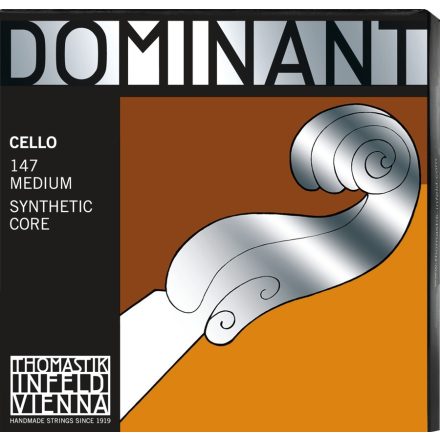 Thomastik Dominant cello synthetic string D Synthetic core Chrome wound medium