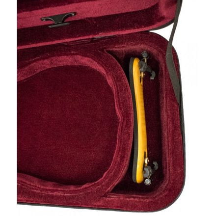 Petz form shaped hardfoam violin case, 3/4, black-burgundy
