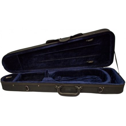 Petz form shaped hardfoam violin case, 4/4, black-blue