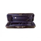 Petz violin oblong case, hardfoam, 1/2, black-blue