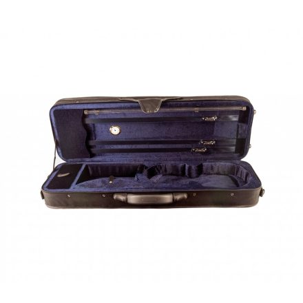 Petz violin oblong case, hardfoam, 1/2, black-blue