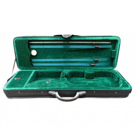 Petz violin oblong case, hardfoam, 4/4, black-green