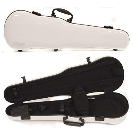 Gewa form shaped violin case 4/4 Air 1.7 white high-gloss, with handle