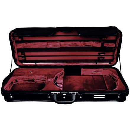 GEWA brácsa koffertok Strato de Luxe 36-42,5 cm fekete, bordó belsővel
