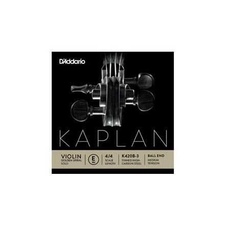 D'Addario Kaplan Golden Spiral fém hegedű húr E, medium, steel ball 