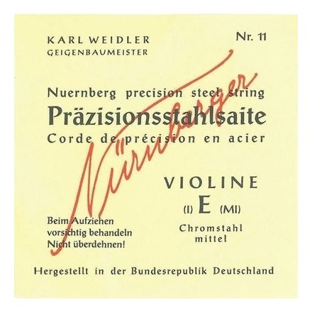 Nürberger Künstler string for violin SET with E Chrome steel  4/4