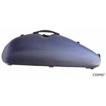Crescent shaped violin case composite, ultra-light, blue