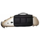 Crescent shaped violin case composite, ultra-light, red