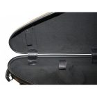 Crescent shaped violin case composite, ultra-light, red