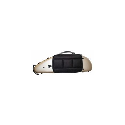 Crescent shaped violin case composite, ultra-light, gold