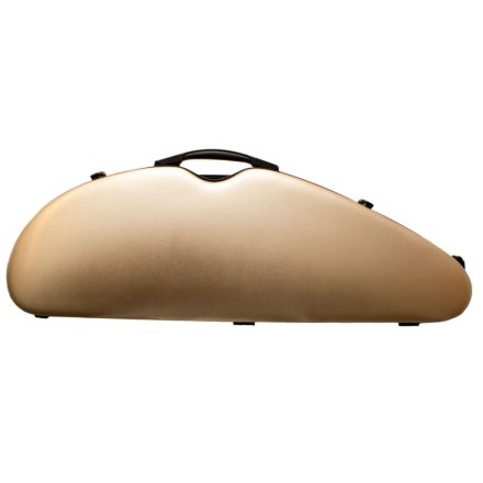 Crescent shaped violin case composite, ultra-light, gold