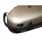 Crescent shaped violin case composite, ultra-light, gold