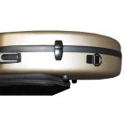 Crescent shaped violin case composite, ultra-light, gold