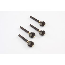   Acura Meister Standard model violin peg 4/4, ebony, with Golden Diamond Inlay & Golden Collar, medium