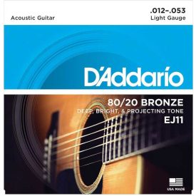   D'Addario Bronze acoustic guitar string - light gauge .012-.053