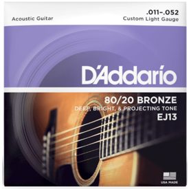   D'Addario Bronze acoustic guitar string - custom light gauge .011-.052