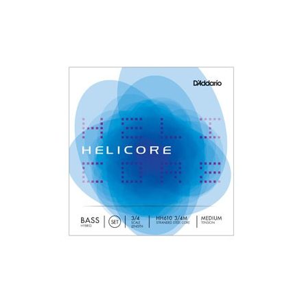 D'Addario Helicore Orchestral steel double bass string Set medium