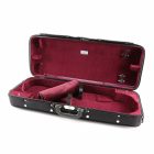 Winter Violin wooden double case german masters black/ burgundy
