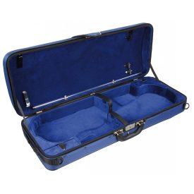   Winter fából készült tok 2 db hegedű számára kék/kék