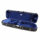 Winter Violin wooden oblong case german masters black/ blue