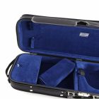 Winter Violin wooden oblong case german masters black/ blue