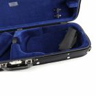 Winter Violin wooden oblong case german masters black/ blue