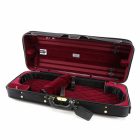 Winter Exclusive Violin wooden double case german masters black/burgundy