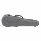 Winter  Violin shaped case , Carbon Design, Green Line, 1,25 kg grey