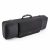 Winter Violin oblong case, Green Line, with pocket, 4/4 - 3/4 black/ black pocket
