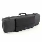 Winter Violin oblong case, Green Line, with pocket, 4/4 - 3/4 grey/black pocket