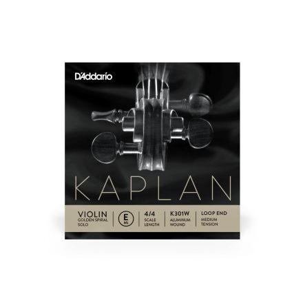 D'Addario Kaplan Golden Spiral fém hegedű húr  E, medium, steel, aluminum