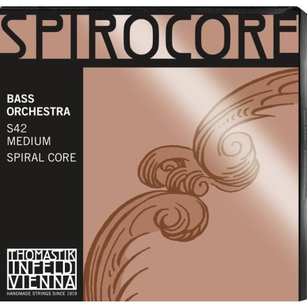 Thomastik SPIROCORE Orchestra 4⁄4 steel double bass string D Spiral core Chrome wound medium