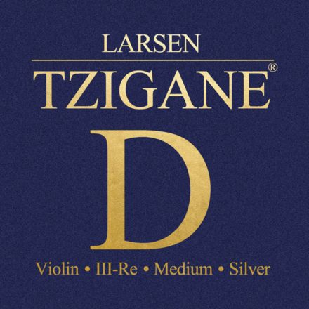 Larsen Tzigane D synthetic violin string, Medium, Synthetic/Silver wound