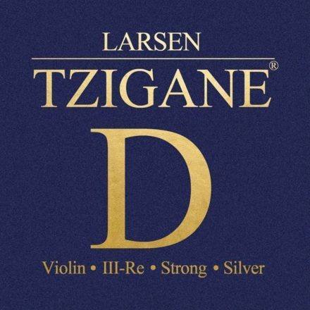 Larsen Tzigane D synthetic violin string, Strong, Synthetic/Silver wound