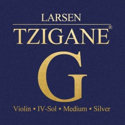 Larsen Tzigane G synthetic violin string, Medium, Synthetic/Silver wound
