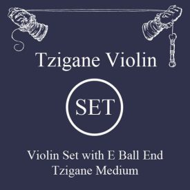   Larsen Tzigane synthetic violin string Set,  Medium, with E Ball-End