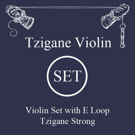 Larsen Tzigane synthetic violin string Set,  Strong, with E-Loop-End