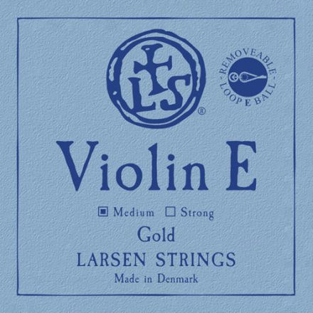Larsen Original E fém hegedűhúr Medium, Ball-End, steel plated with gold