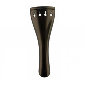 Viola ebony tailpiece, black saddle - 127 mm