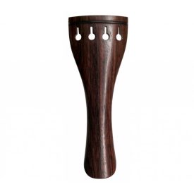   Hegedű húrtartó, lekerekített, paliszander, fekete nyereggel 4/4